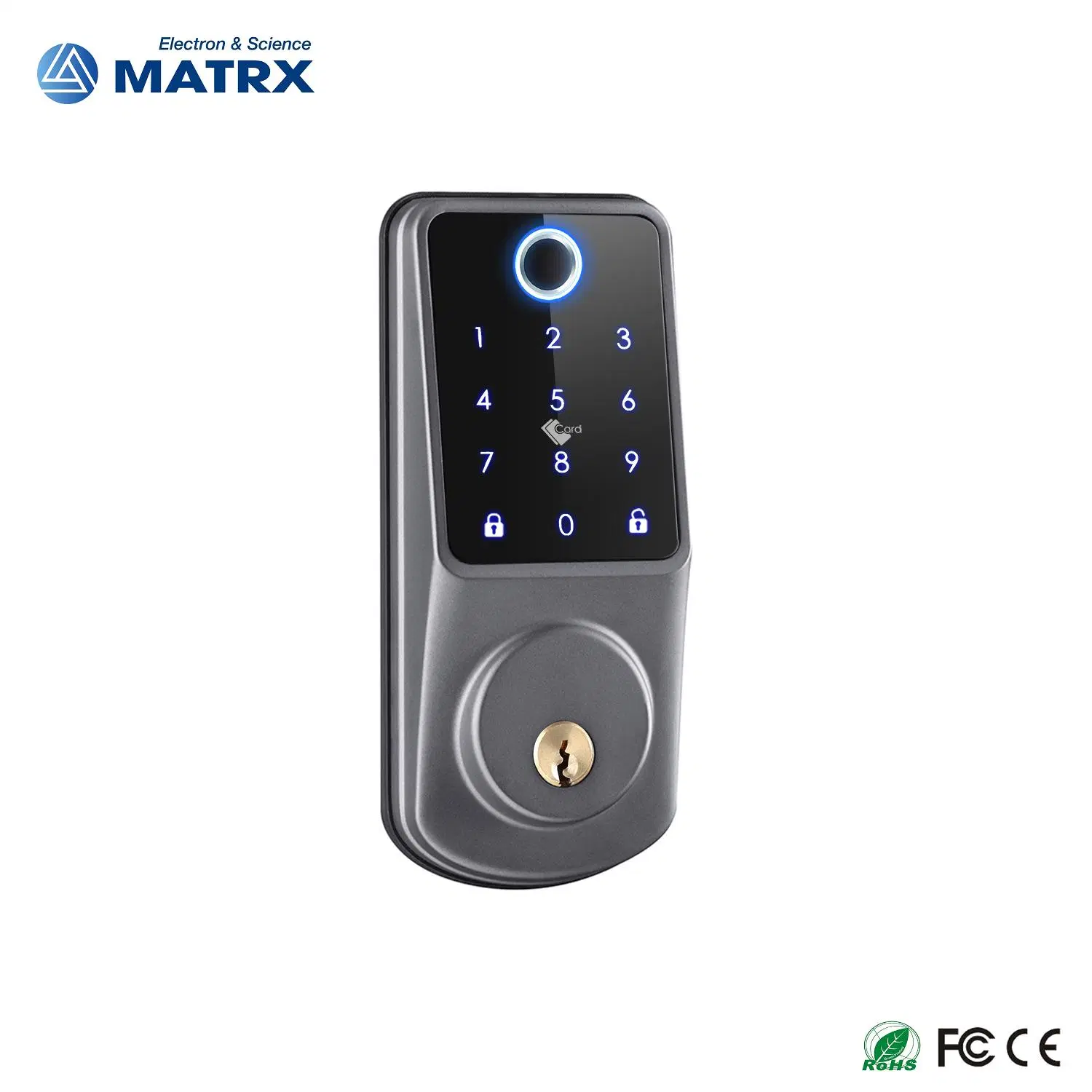 2022 Tuya WiFi Front Door Outdoor Ttlock APP Touchpad Electronic Smart Lock