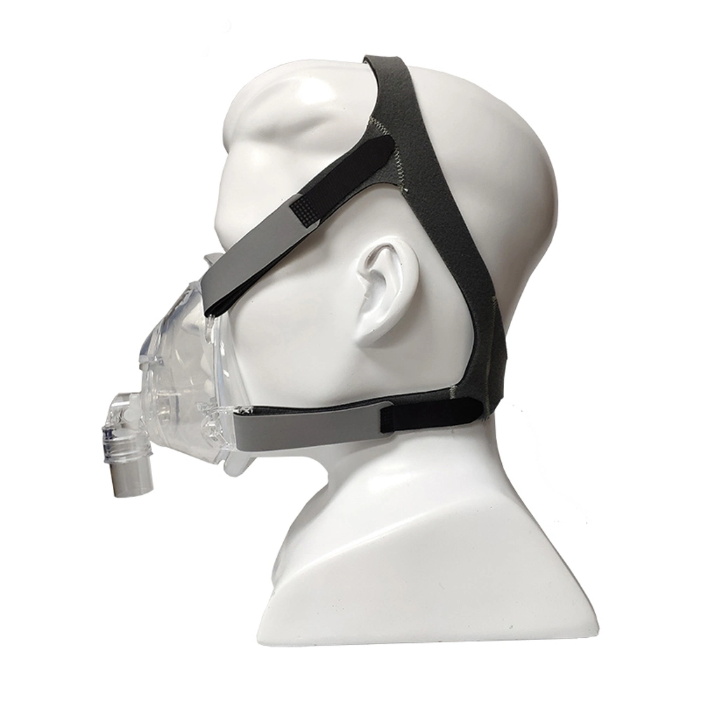 Masque CPAP facial complet facile à utiliser pour les nouveaux produits CPAP. Masque en silicone liquide confortable pour le traitement de l'apnée du sommeil et la solution anti-ronflement.