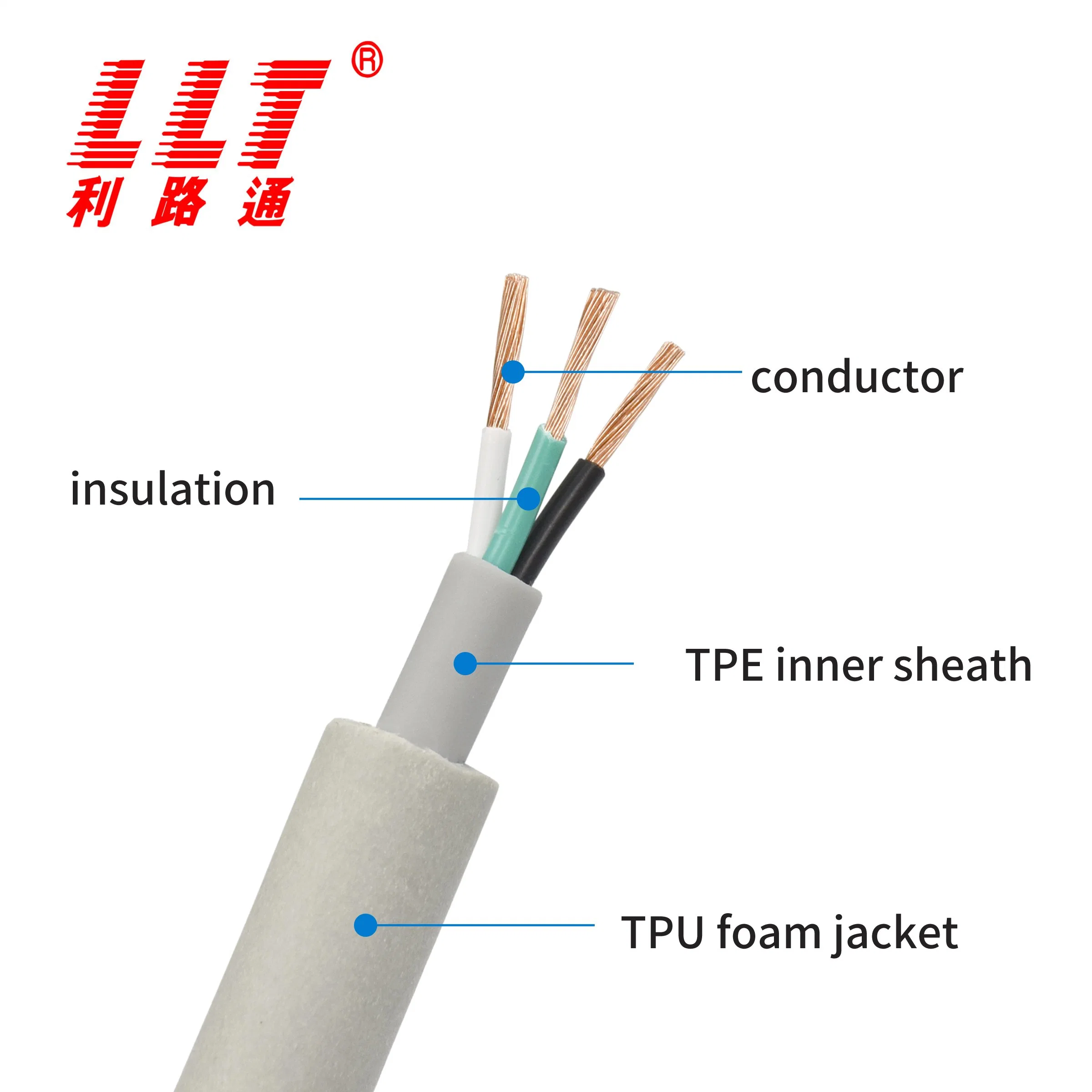 Rov Buoyancy Underwater Cable, Waterproofing Multicore Floating Electrical Power Cables