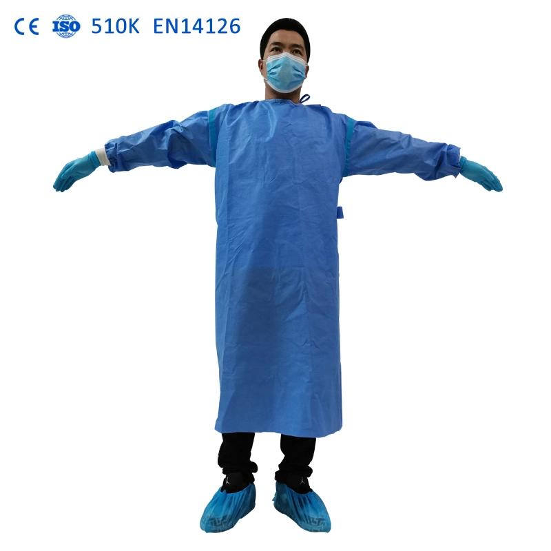 Antistatic ANSI/AAMI Level 3 2 Disposable Non Sterile Waterproof Isolation Gown Isolation PP PE/SMS/CPE Apron XXL Xxxl Size FDA, CE, SGS, ISO, Reinforced