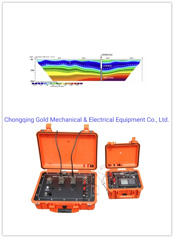 Sistema de Imágenes de Resistividad Eléctrica 1d/2D/3D Detector de Metal Undegrud 94,6% de precisión Buscador de agua subterránea profunda