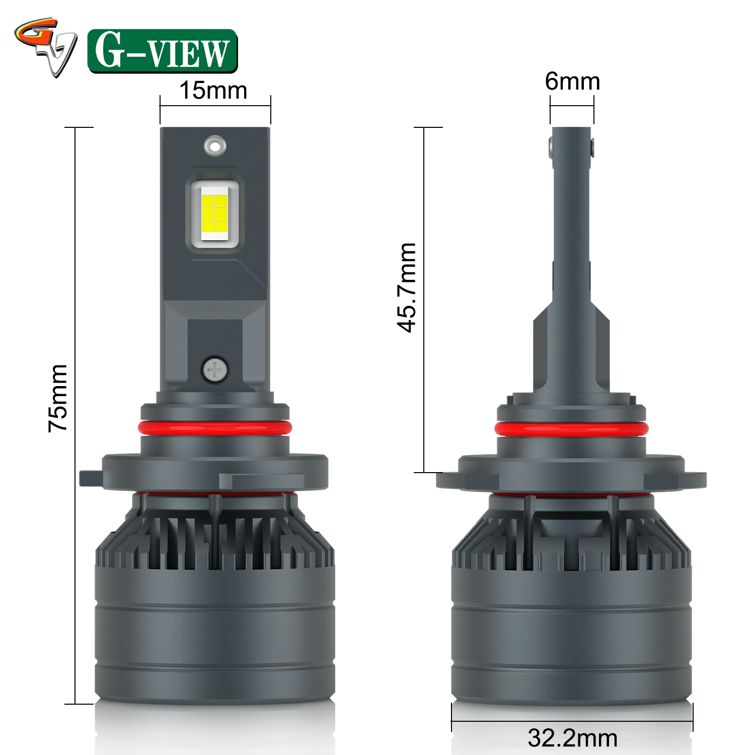 G-View 20000lm مصباح LED للإضاءة الأمامية للدراجات النارية / السيارات مصباح LED H4 H7 9005 9006 9007 شعاع منخفض 105 واط مصابيح LED عالية الطاقة