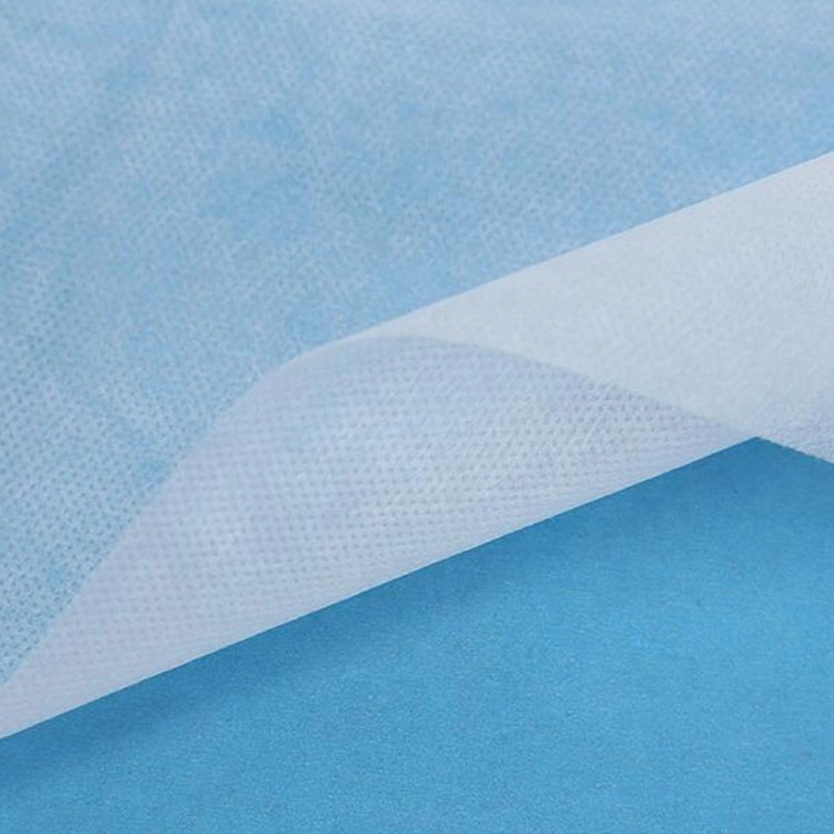 Good Air Permeability White/Blue Ss Nonwoven Fabric for Face Masks 25GSM