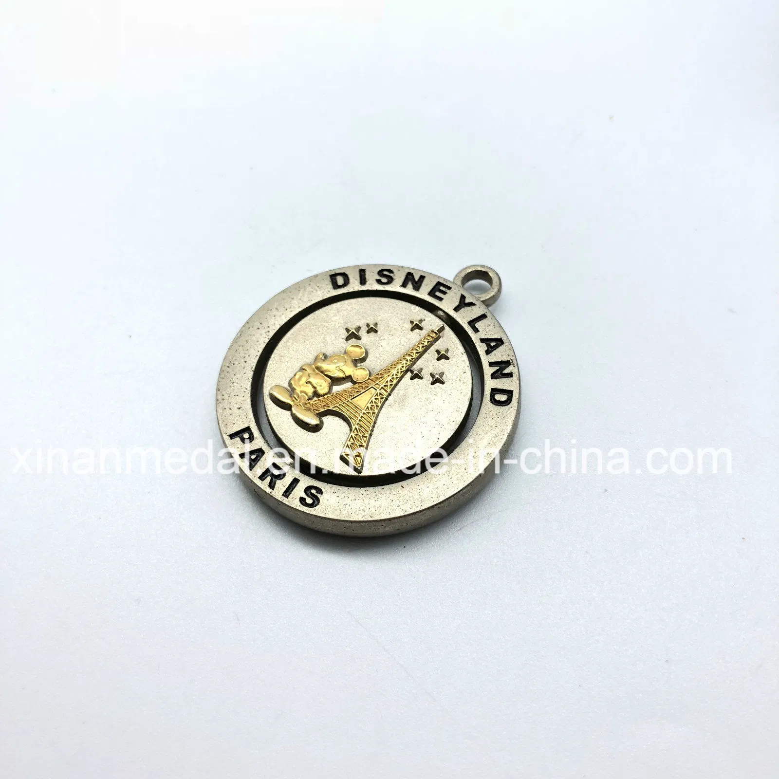 Metal Souvenir Tag Keychain Medal That Can Be Rotated