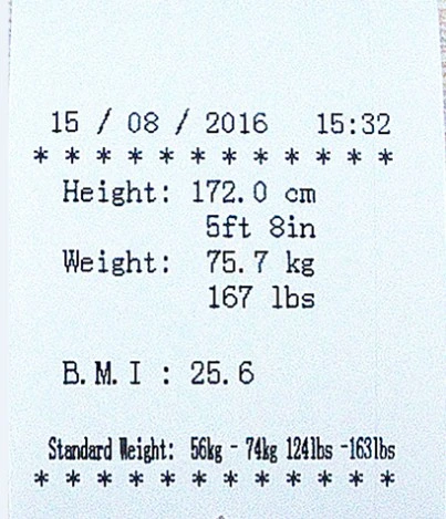 10inch Advertisement Screen Coin Height Weight BMI Machine