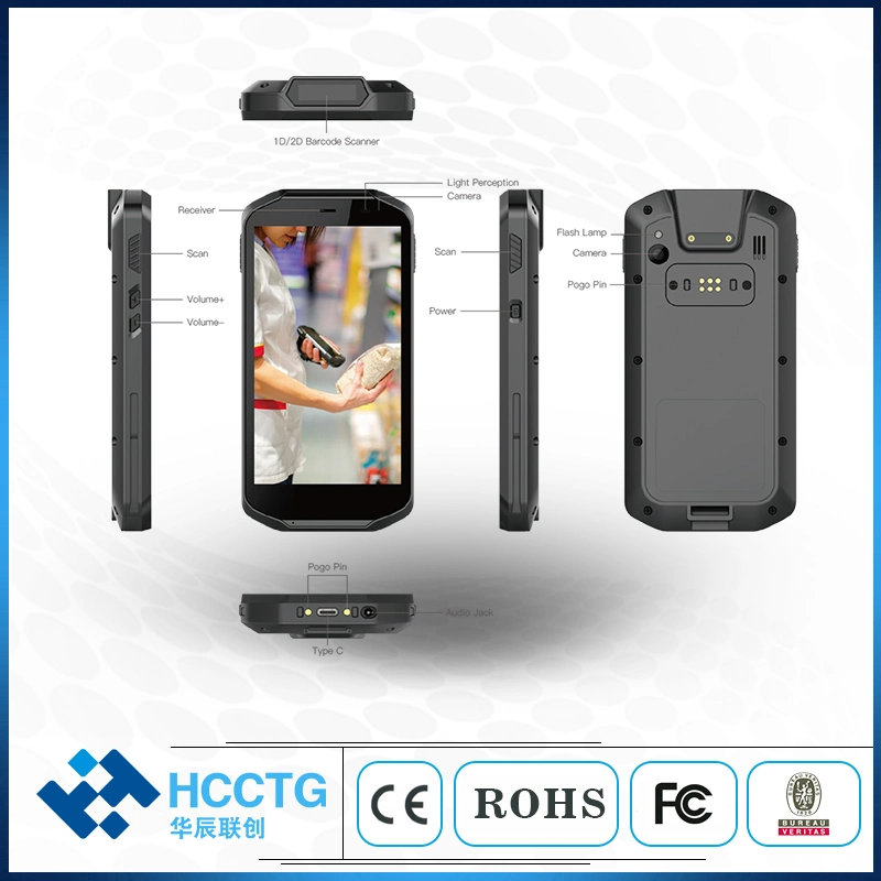 Rugged Barcode Scanner Professional Android 9.0 5 Inch 4G RAM 64G ROM PDA (HQ51)