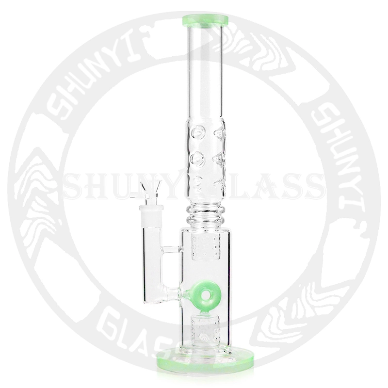 High Donut PERC base droite verre fumée tuyau Hookah