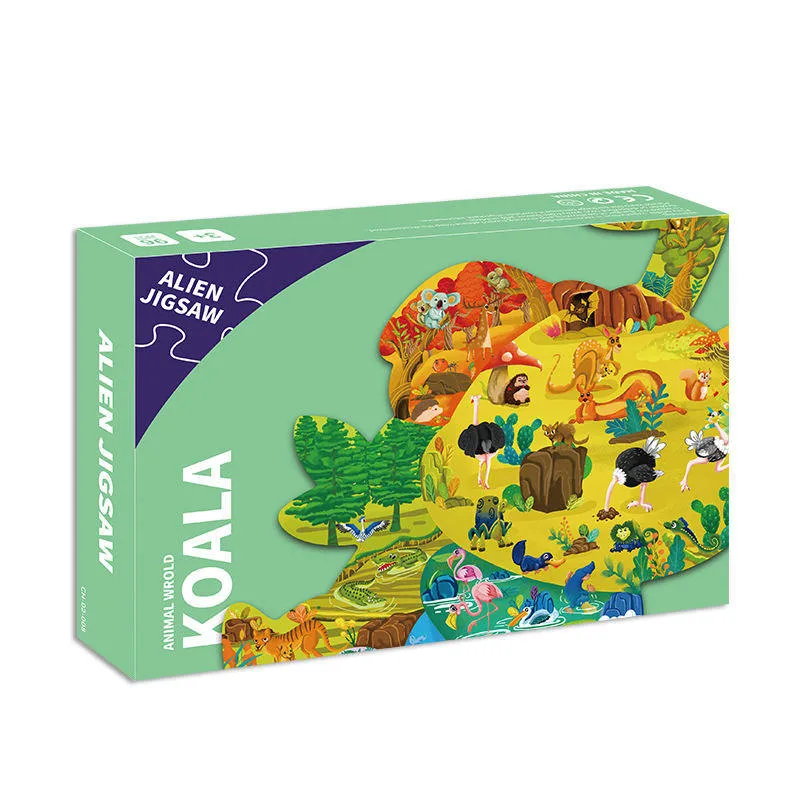 Umweltfreundliche Kinder Early Learning Spielzeug Personalisierte Benutzerdefinierte Papier Stücke Jigsaw Puzzles