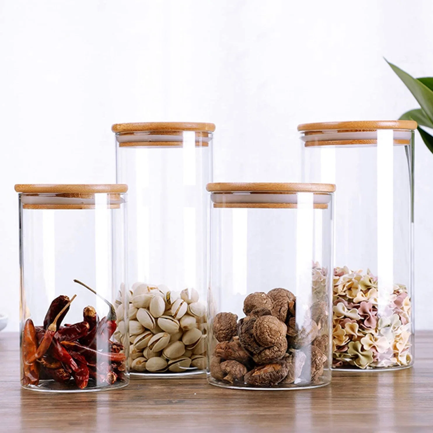 Wholesale/Supplier 500ml Frascos De Vidrio High Borosilicate Glass Jars Food Storage Jar with Bamboo Lids