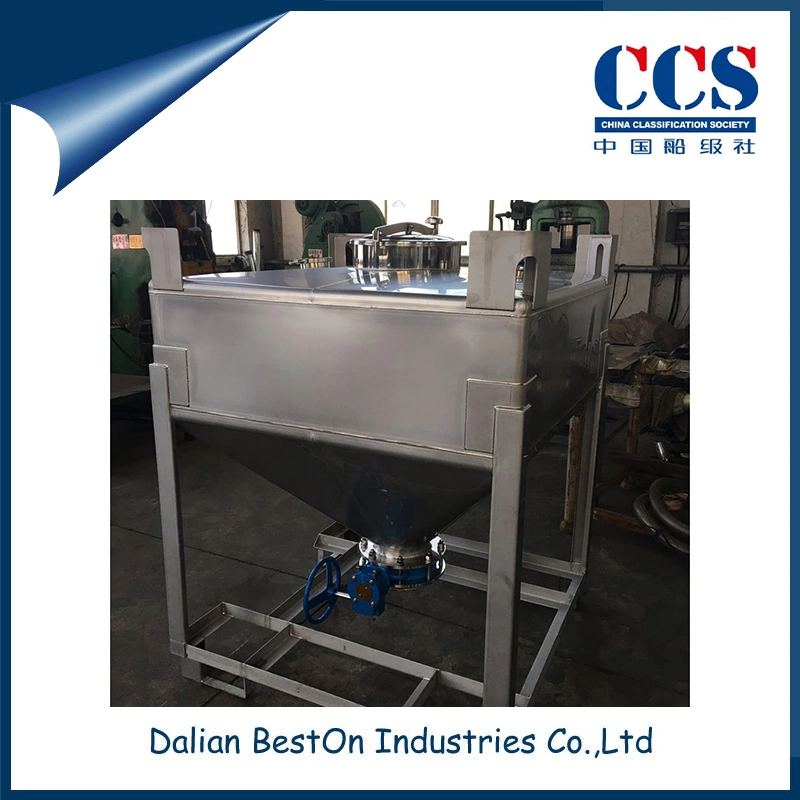 Dalian Beston Chemical Mixing Chamber Powder Storage Equipment 1200L Stainless Steel IBC Containers Factory Customized China Steel IBC Tank Bulk Container Bag