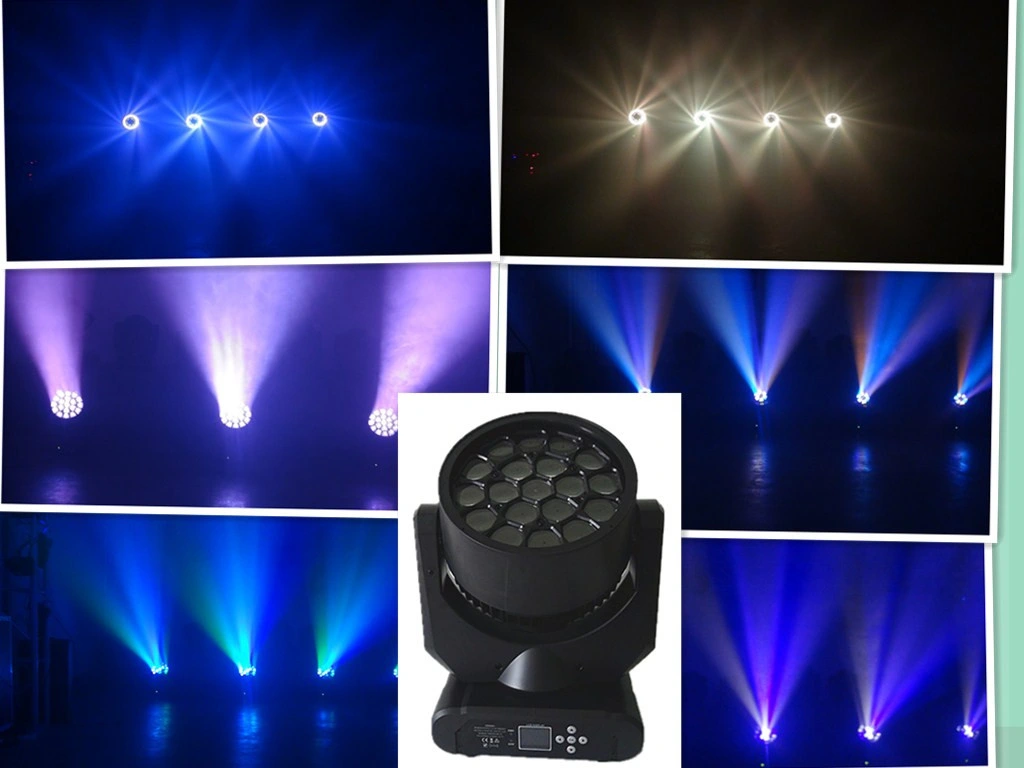 Fantásticos 19 LED * 12 W RGBW Hawkeye Stage LED Stage disco Spot Beam Cabeça móvel leve