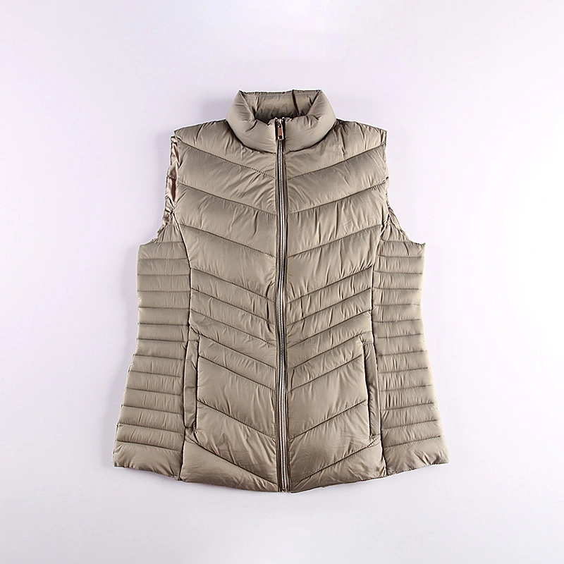 Wholesale/Supplier High quality/High cost performance  New Design Low Price Ladies Clothes Women Padded Gilet Garments Apparel Stock