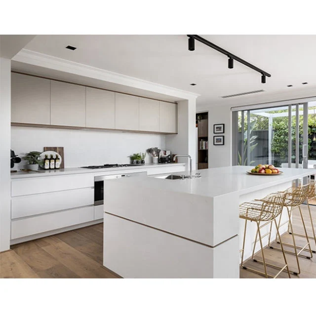 Simple High Custom Cabinets PVC Countertop Kitchen