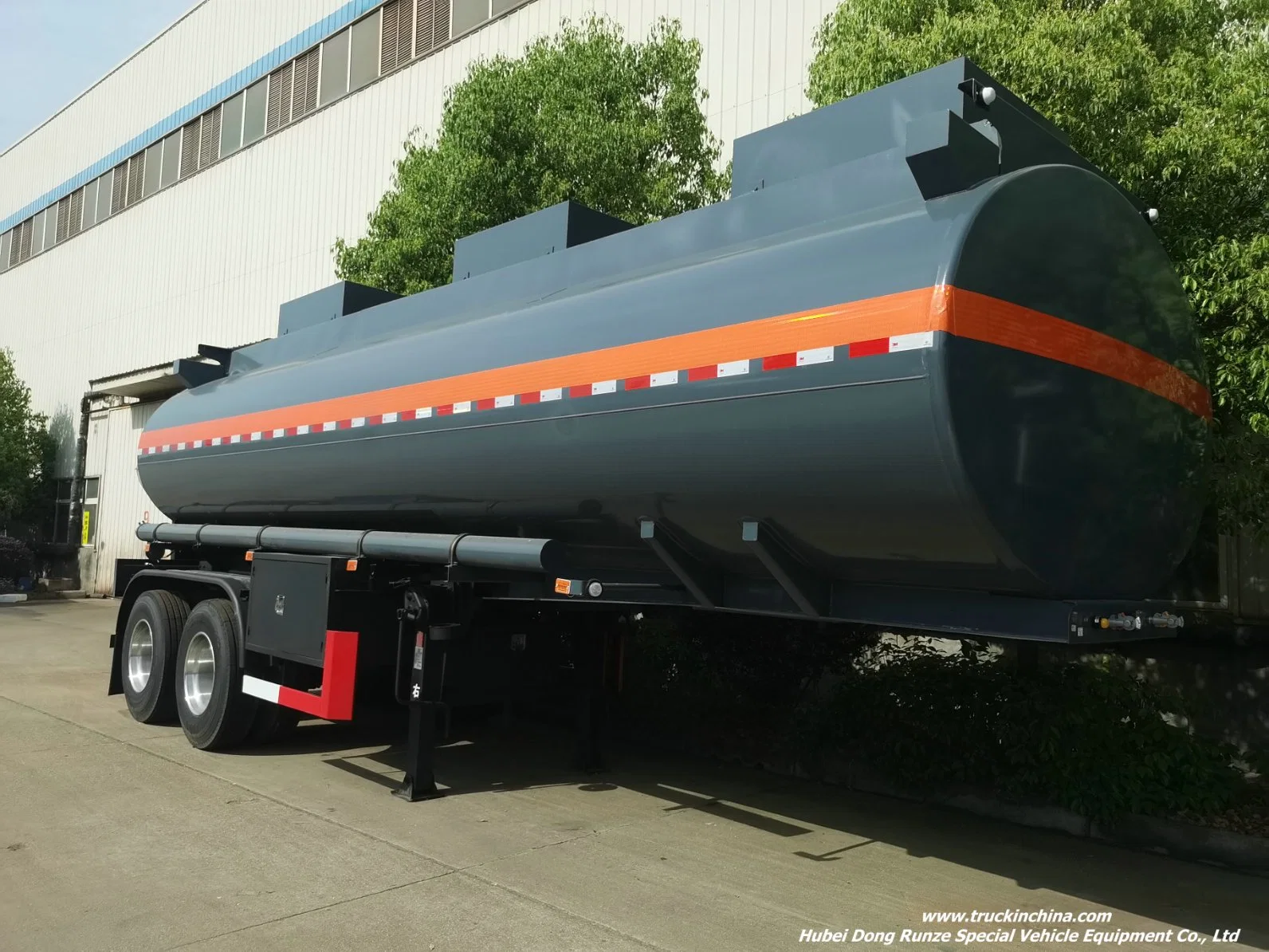 27mt 2 Axles Chemical Liquid Hydrochloric Acid Tanker Truck Trailer 24cbm