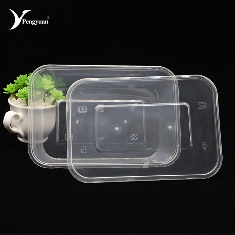 Banheira disponível comida de plástico reutilizável de microondas refeição gratuita Prep Recipientes com tampa