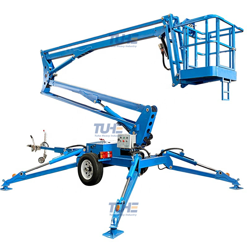 China High Quality Towable Mobile Telescopic Spider Boom Lift for Aerial Working