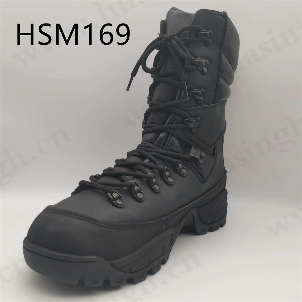 LXG, Botas de combate impermeables negras de cuero nobuck de primera calidad para la venta Hsm169