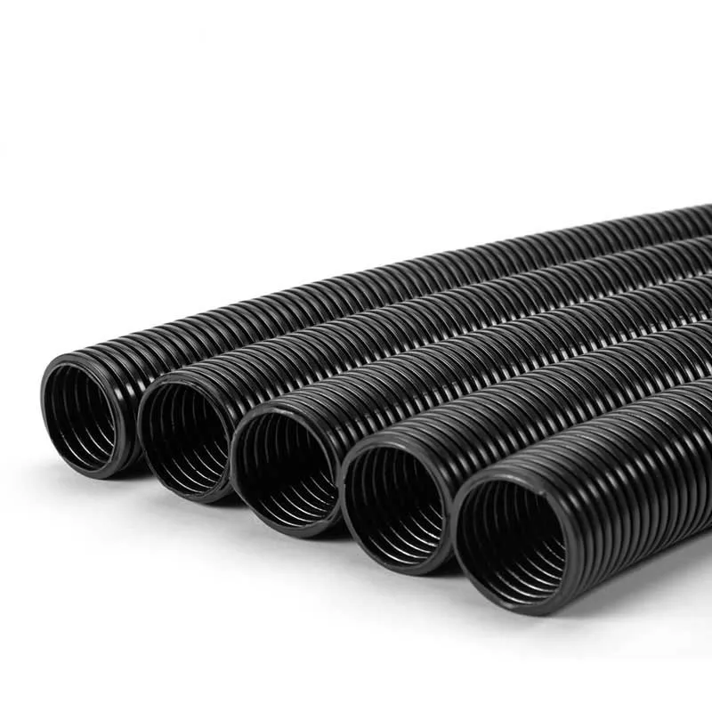 25 mm de diamètre de la conduite souple pliable en carton ondulé conduit en PVC noir non métallique conduit souple étanche aux liquides