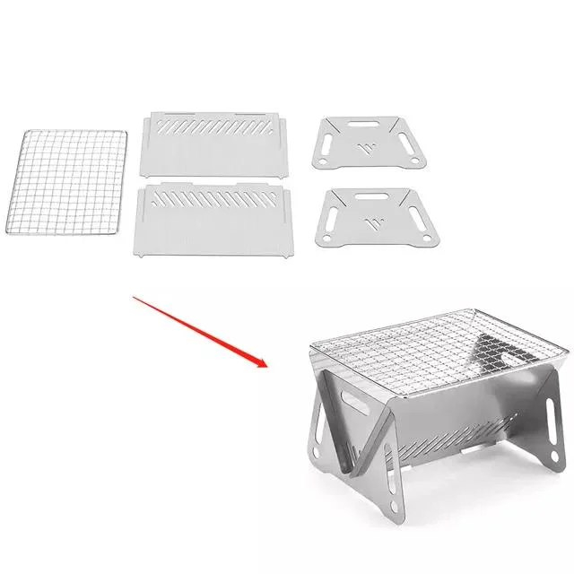 Fabricant OEM de ventes en gros le charbon de bois Barbecue extérieur pliable personnalisé en acier inoxydable four barbecue de haute qualité mesh de rack