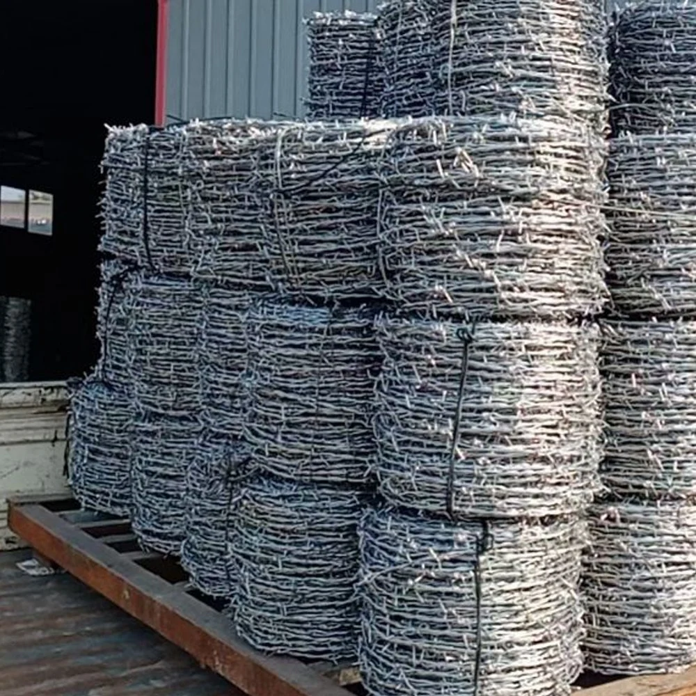 Hot-Dipped Galvanized or PVC Coated Barbed Wire Price Per Roll Cheap Barbed Wire