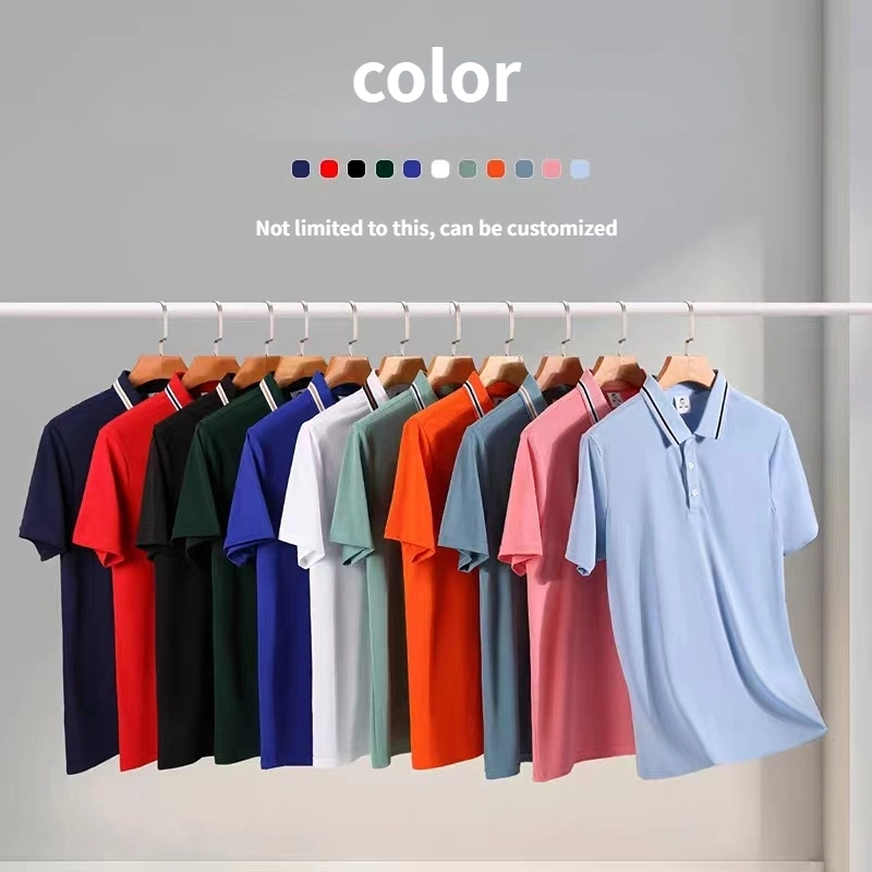 2023 Nouvelle usine de vêtements Polo pour hommes d'été personnalisés en coton 100% avec impression personnalisée unie, respirante et confortable à manches courtes pour adultes.