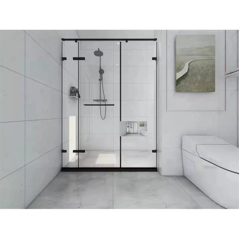 Modern Frameless Tempered Glass Hinged Shower with Customizable Size and Total Project Solutions Bathroom Shower Room