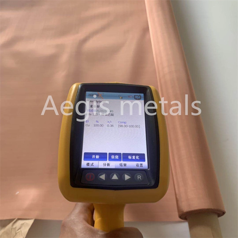 Electromagnetic Emf RF EMI Shielding 99.95% Pure Copper Mesh Fabric