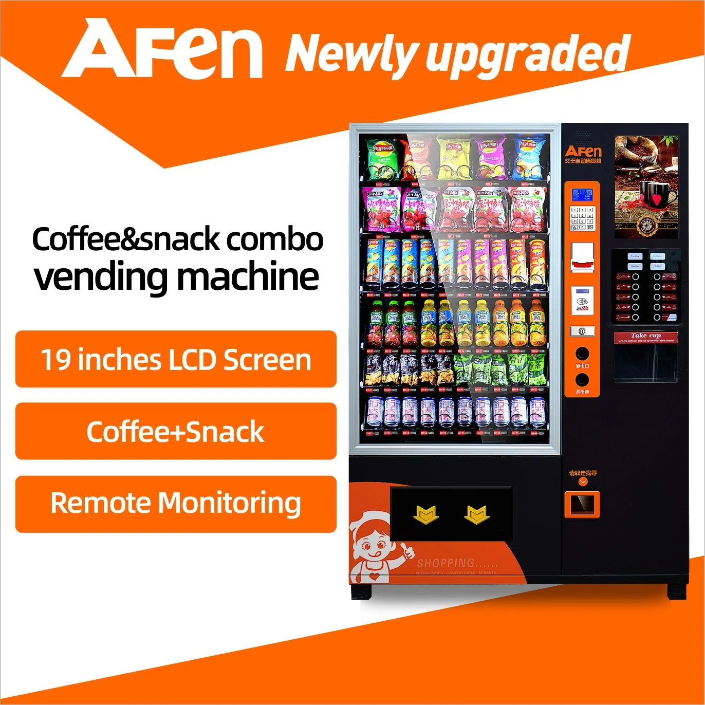 Afen Cold Food Cafeteria Vending Machine with Robot Arm