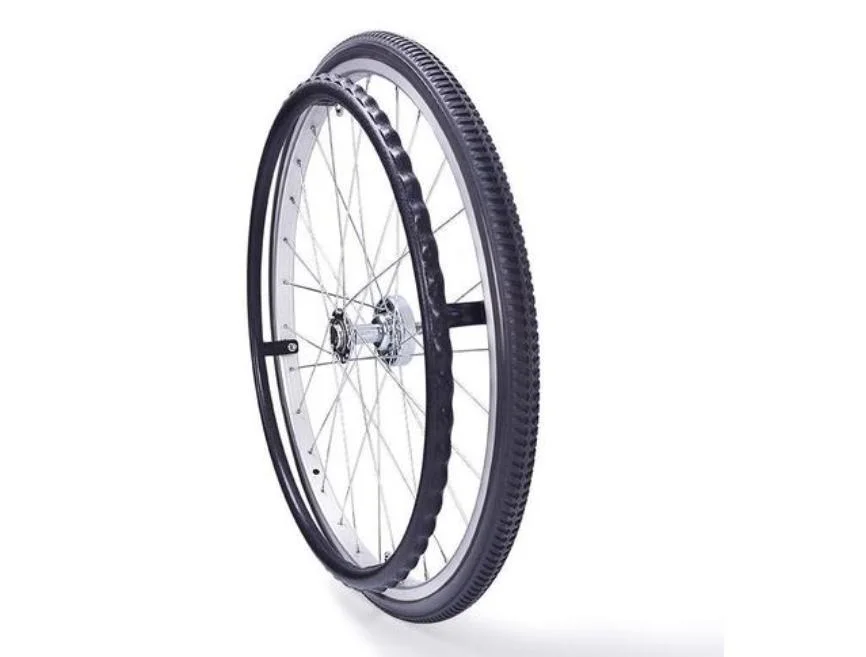 CE FDA ISO Wheelchair Spare Parts Black Grey Color Customized Pneumatic Tyre with PU Rubber Tire