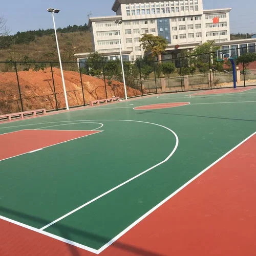 Indoor Tennis Court Paint Rubber Flooring Surface Silica PU Court