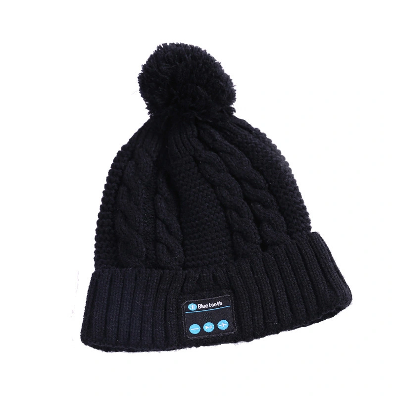 Bluetooth Beanie Hat Unique Christmas Tech Gifts for Teen Boys Girls Husband Men Women Music Hairball Knit Hat Wbb13885