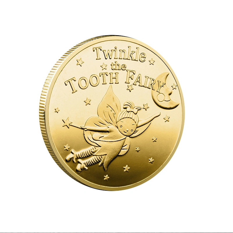 Custom coins Fabricant Tooth Fairy pièce commémorative souvenir pour enfants Pièces de monnaie en métal