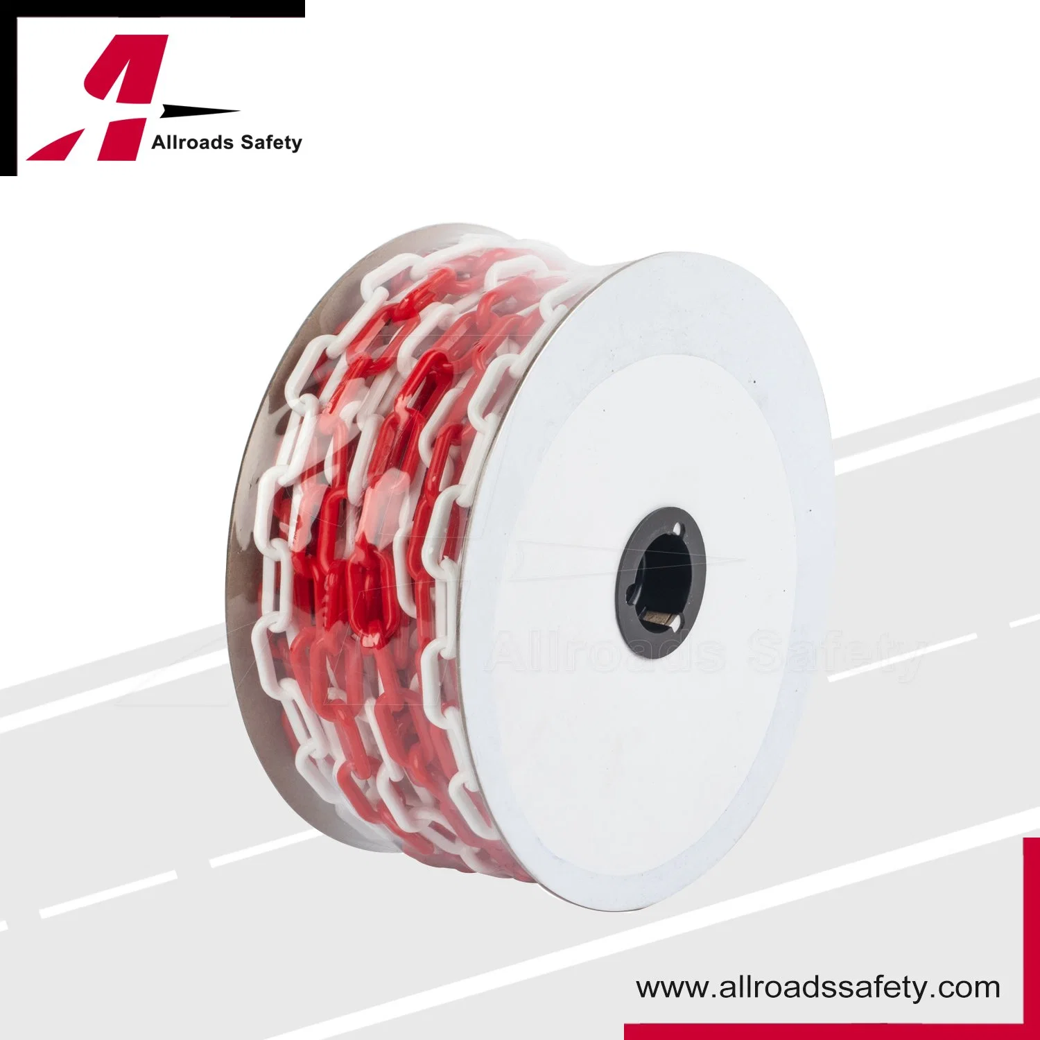 8mm Outdoor Red and White Plastic Traffic Safety Control Chains