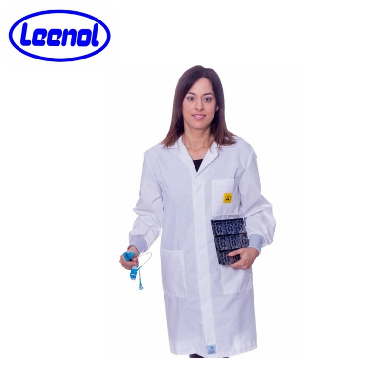 Resistente a productos químicos de laboratorio de la ESD antiestática Chaqueta ropa