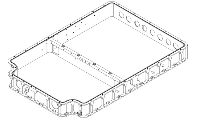 Auto Accessories Luxury Car Steel Parts Locomotive Power Engine High-Speed Rail Parts Batter Housing Part