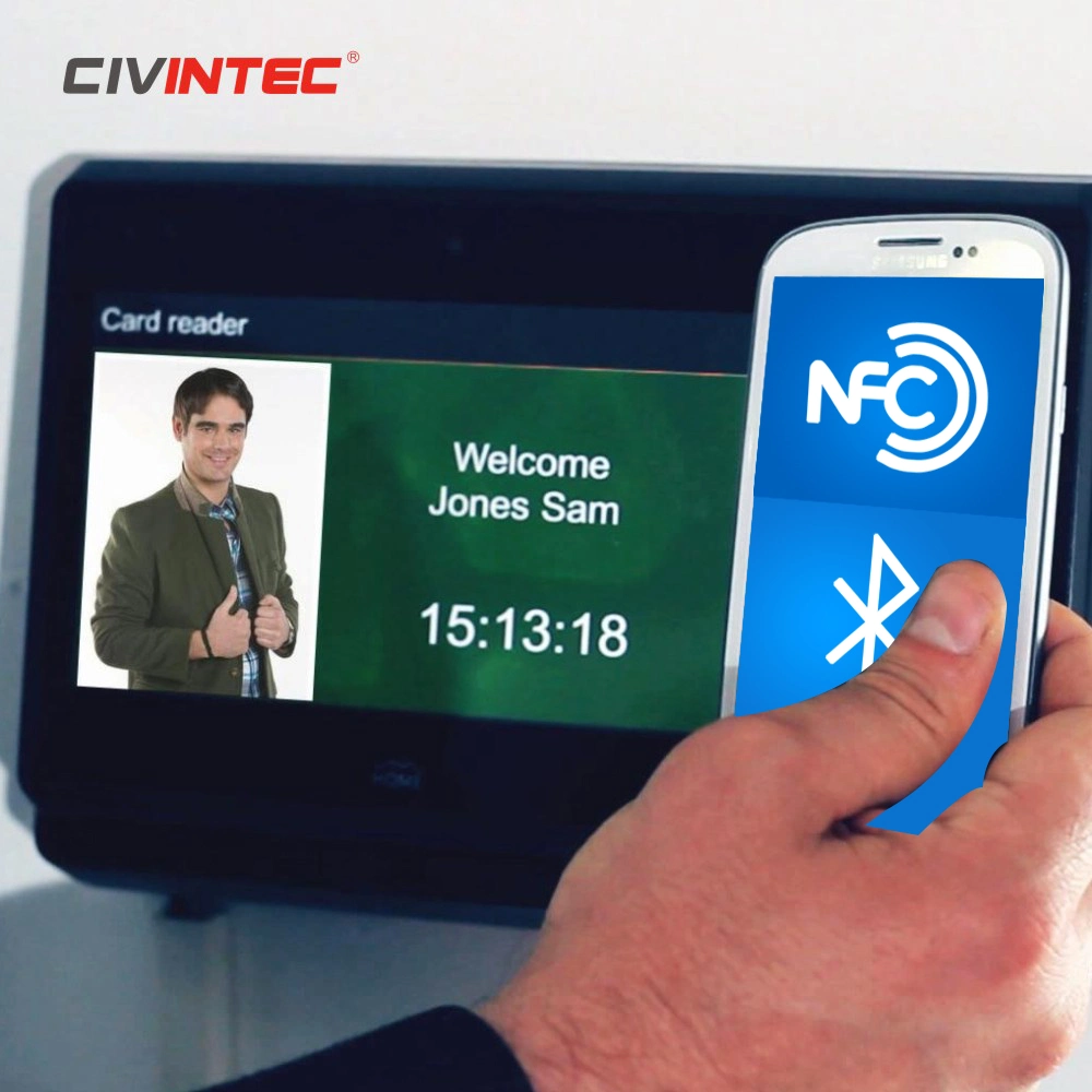 Android 7" شاشة تعمل باللمس WiFi 4G بطاقة ذكية بيومترية الوصول إلى محطة الحضور الزمنية للتحكم