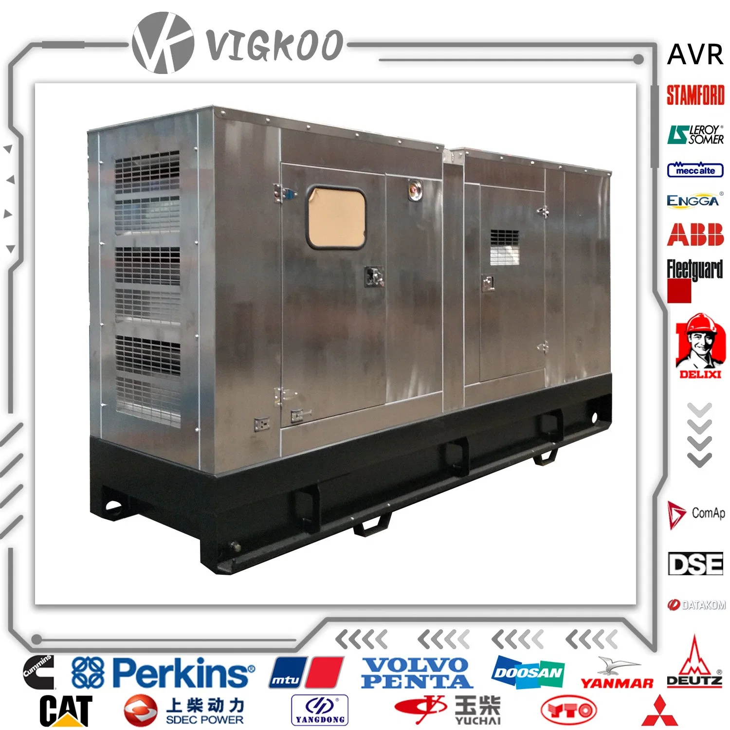 Silent Type Stainless Steel Diesel Generator Sme Dece Ccec China Engine with Stamford Leroysomer