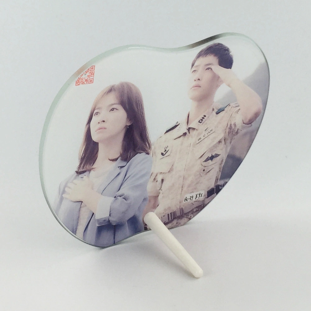 Apple Shape Sublimation Blanks Glass Photo Frame for Digital Printing 20*20*0.5cm Bl-39