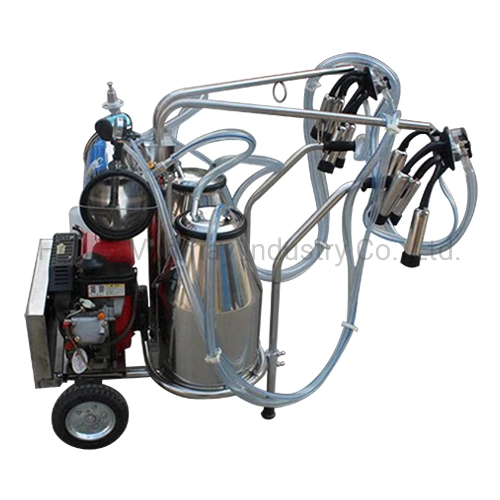 Electric and Gasoline Vacuum Double Cow Milking Machine