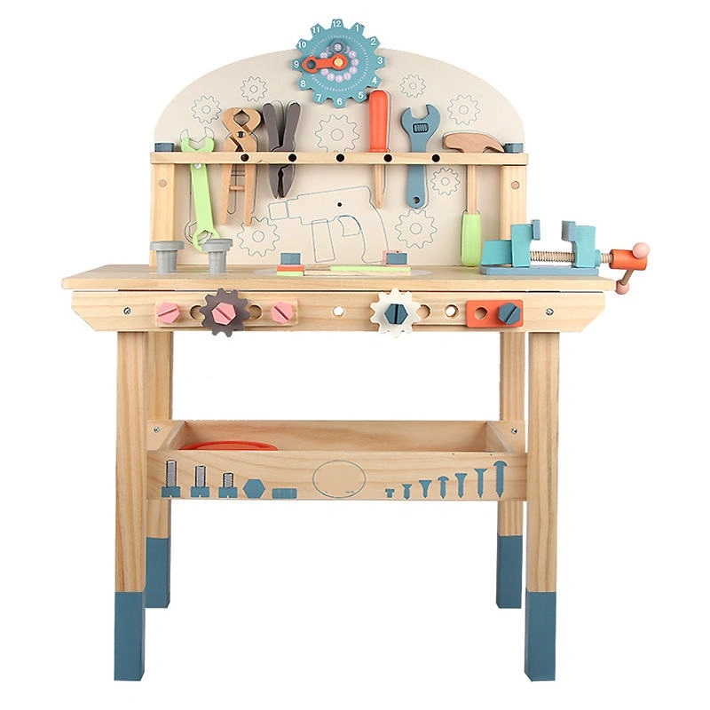 Wooden Tool Table Interactive Communication Educational Tool Toy Set