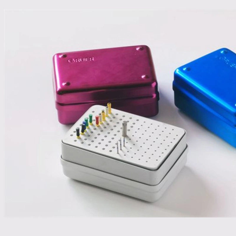 LK-P37 B006 Colorful Dental Bur Disinfection Box Holder Autoclable