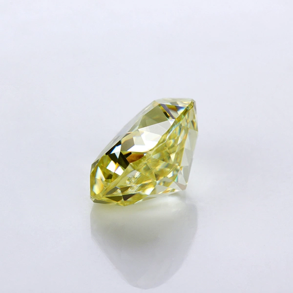 Elongated Cushion 8X10mm Crushed Ice Cut Canary Yellow Color Moissanite Stone