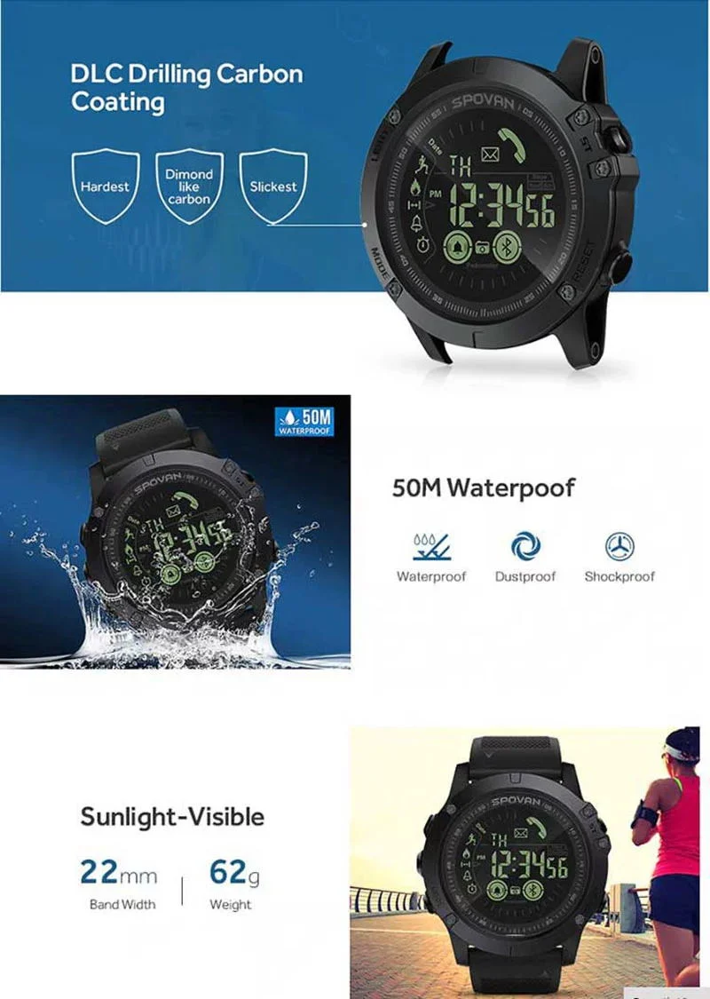 Wholesale/Supplier Sport Smartwatches, Heart Rate Blood Pressure Monitoring Smart Bracelet for Men Women