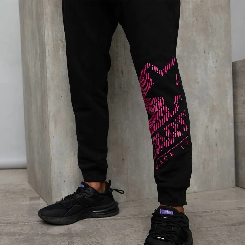 Mens Casual Printed Cutting Sport Jogger Pants