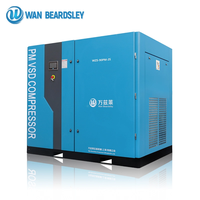 2021 New Design Energy Save AC Power Oil Injected 90kw 0.7MPa Screw Air Compressor for Painting