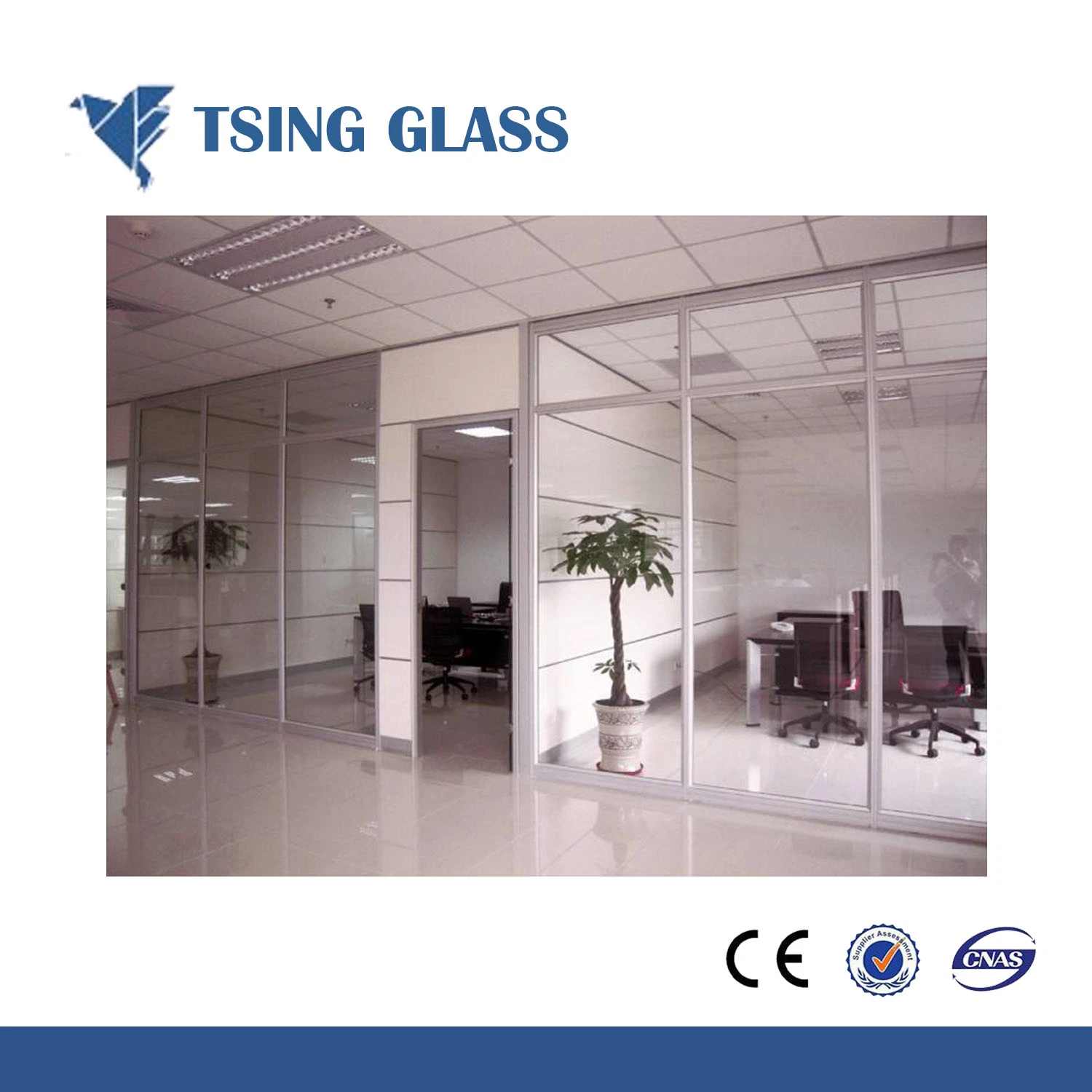 Safety Pdlc Film/ Laminated Smart Glass /Smart Film for Office Partition