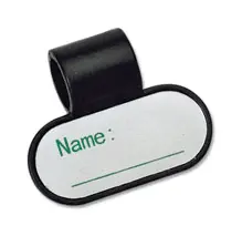 Kt-GF04A de colores mezclados de plástico personalizada ID Badge Clip Nombre estetoscopio etiqueta de nombre adecuado para todo tipo de etiqueta de nombre de identificación de estetoscopio