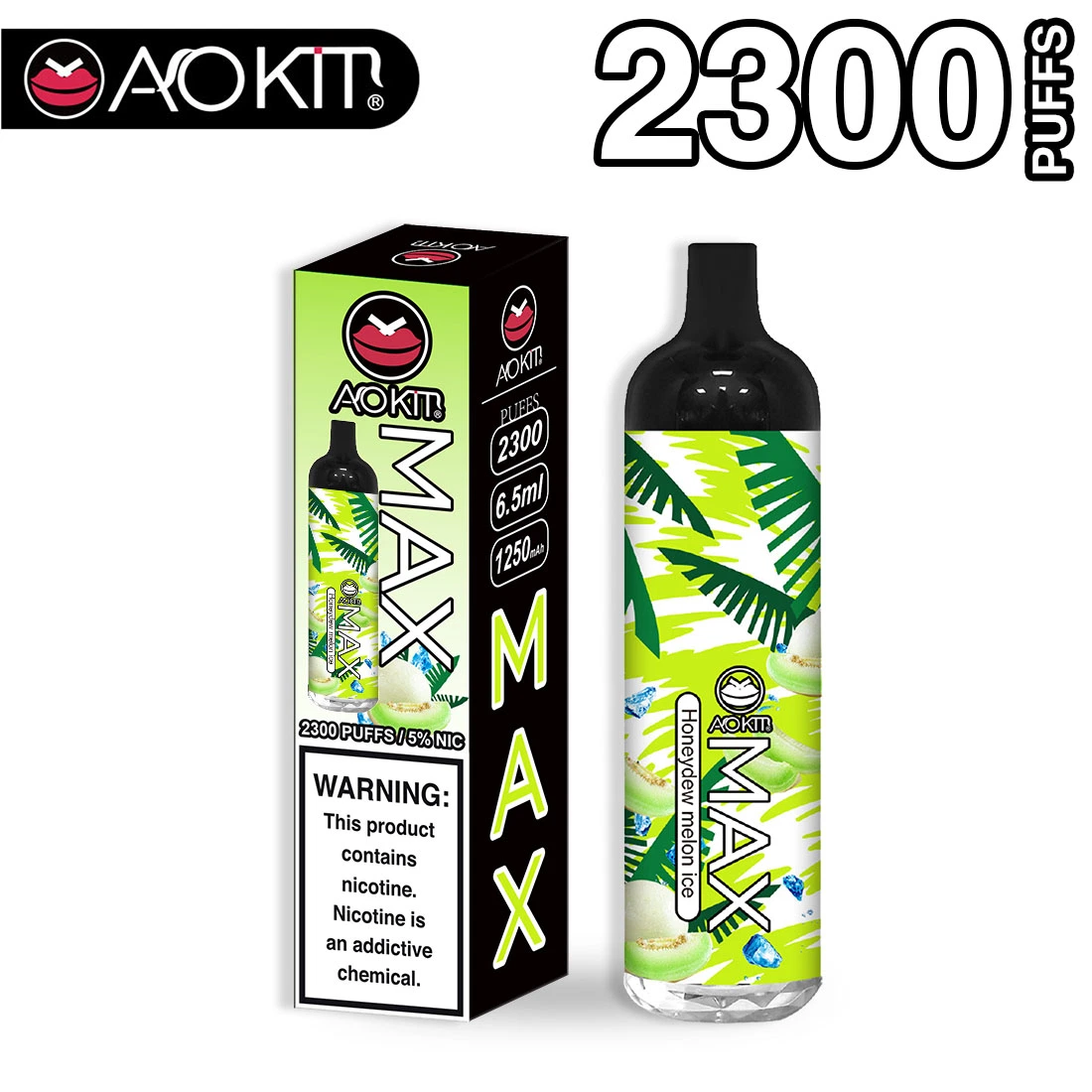 Aokit Max 2300 Puffs Disposable/Chargeable Vapes Wholesale/Supplier Disposable/Chargeable Vape Pen Shenzhen Manufacturer