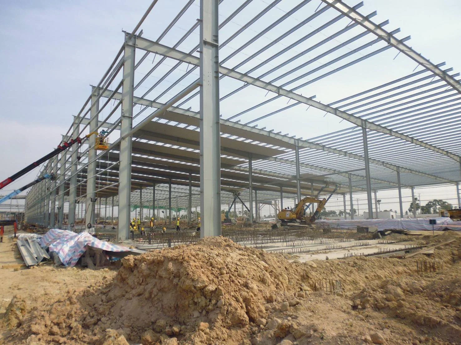 Prefabricated Engineering H Beam with Storage Shed Hanger Workshop Warehouse Steel Structure