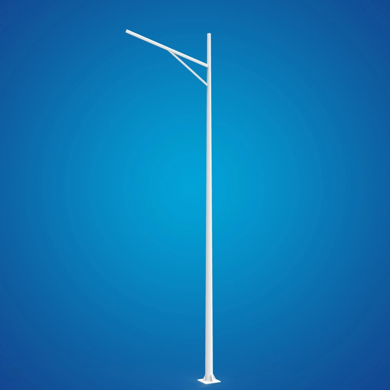 9m 10m 11m 12m High quality/High cost performance Hot DIP Galvanized Street Lighting Pole Lamp Post with 100W LED Lamps